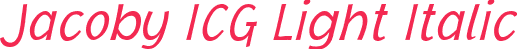 Jacoby ICG Light Italic